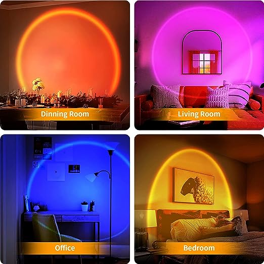 Projection Lamp Night Light Romantic 16 Colors